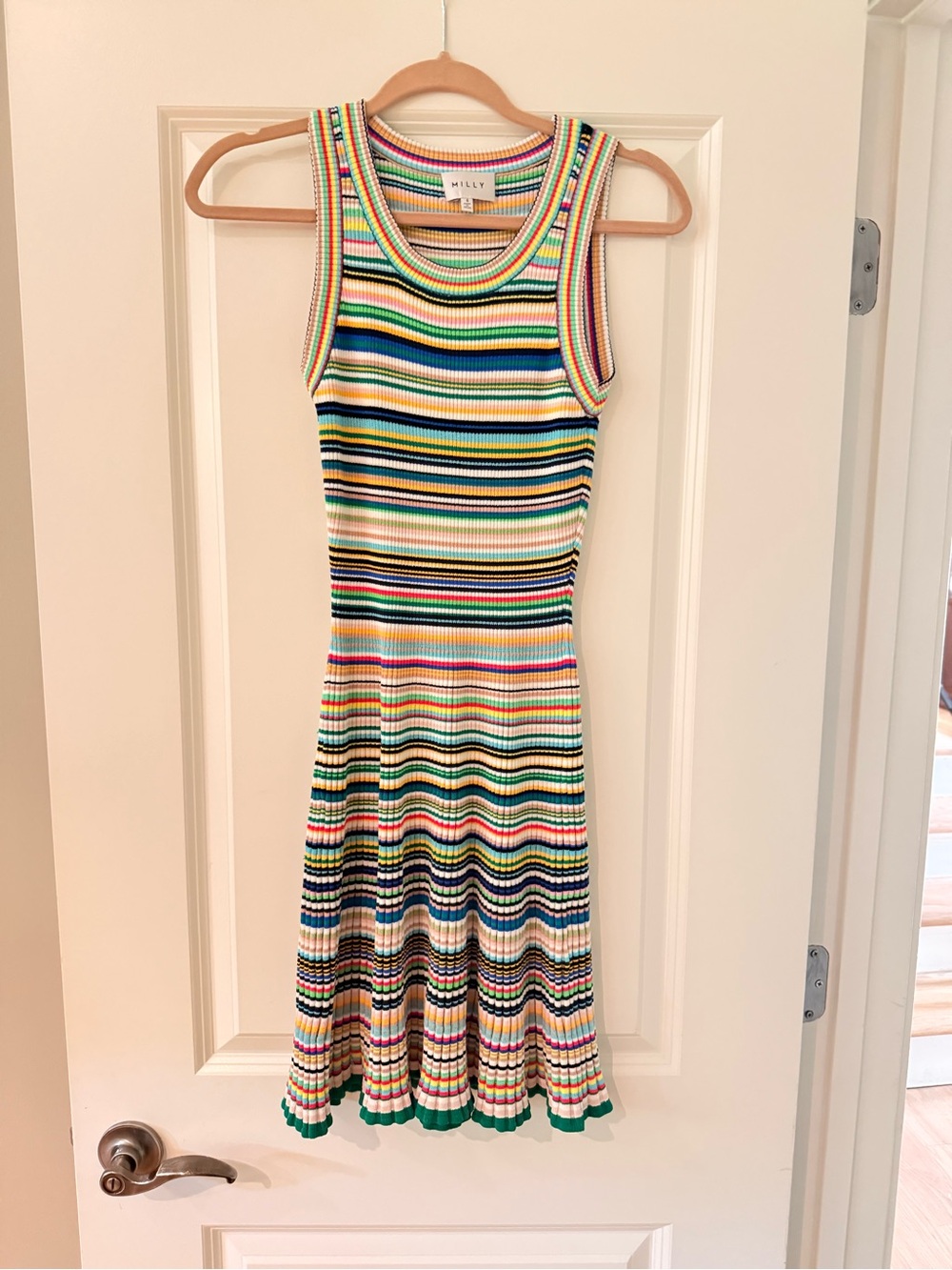 Milly Multicolor Striped Knit Dress